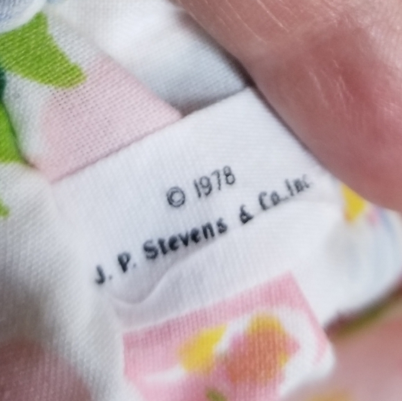 Vintage 1978 JP Stevens Muslin Full Flat & Fitted Sheets Floral READ - Picture 5 of 7